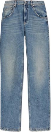Blumarine Jeans met vintage effect - Dames - Regular Fit Jeans - Blauw - 2XS - Katoen - Jeans