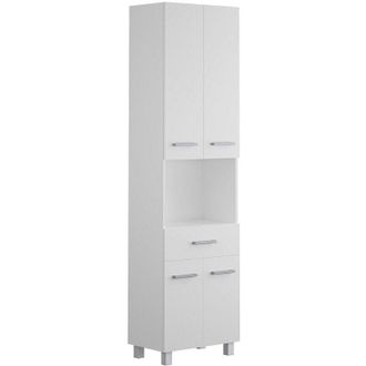 Vente-Unique Vente-unique - Colonna per bagno su piede 180 cm Bianco - minela