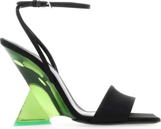 The Attico Black Satin Cheope Heels