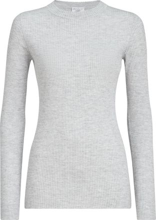 Brunello Cucinelli Cashmere and silk Sparkling sweater in Light Grey at Nordstrom, Size Xx-Small Eu
