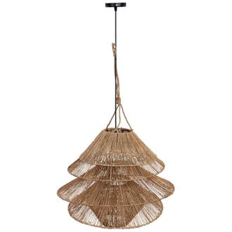 Wanderlust Deco L&aacute;mpara techo de ratan marr&oacute;n d60x30h cm