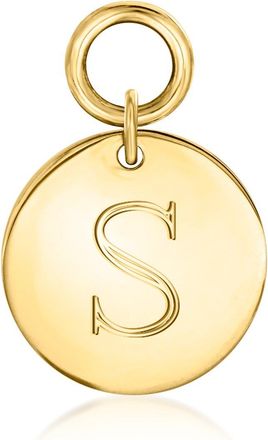 RS Pure by Ross-Simons Italian 14kt Yellow Gold Personalized Disc Hoop Charms