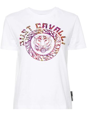 Just Cavalli logo-print cotton T-shirt - White