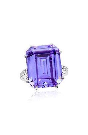 Suzy Levian Gala Firework Cubic Zirconia Engagement Ring in Purple at Nordstrom Rack, Size 9