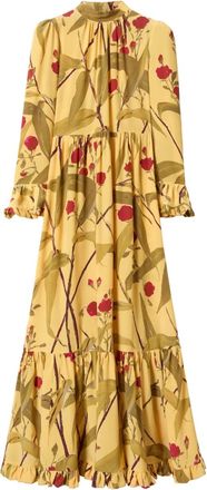 La DoubleJ Abito lungo a fiori - Giallo