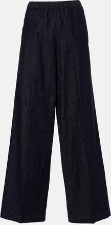 Vince Low-rise cotton twill wide-leg pants