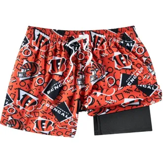 Chubbies Mens Chubbies Orange Cincinnati Bengals Game Day Fit Classic Lined Swim Trunks at Nordstrom, Size Xx-Large