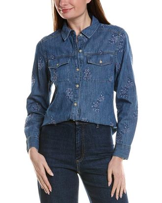 Tommy Bahama Flora Linen-Blend Denim Shirt