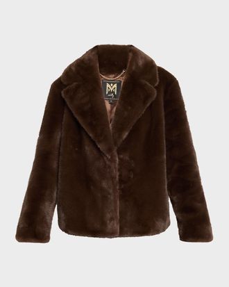 Milly Harlow Faux Mink Coat