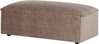 Beliani Beliani - Modern Ottoman Footrest Footstool Seat Fabric Brown Hellnar