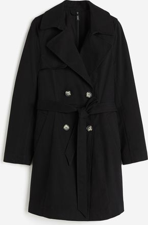 H&M Trenchcoat aus Baumwolle - Schwarz