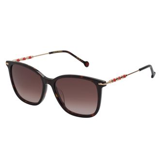 Carolina Herrera Womens Square Acetate Sunglasses HER0100GS for Women - Brown - One Size