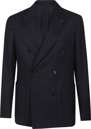 Lardini Double-Breasted Roma Virgin Wool Blazer