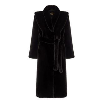 Cesare Gaspari Matrix Belted Faux Fur Coat - - Coats - Donna - Nero - M