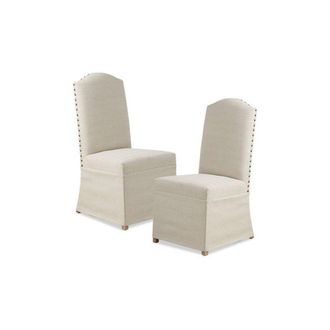 Madison Park Set of 2 High Back Dining Chairs with Skirts