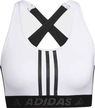 adidas (WMNS) adidas DonAsia Sizing t Rest 3-Stripes Bra White Black GL0585