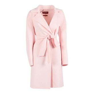 Max Mara Tenore Coat - female - Max Mara Studio - Belted Coats - Pink - XS - Coats