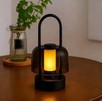 OEM L&aacute;mpara De Escritorio Recargable, Luz Nocturna Port&aacute;til, Luz Nocturna, Puerto De Carga Usb, C, Tres Niveles De Intensidad, Negro
