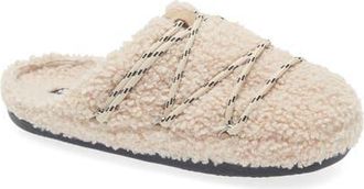 Moon Boot Teddy Water Repellent Scuff Slipper in Sand at Nordstrom, Size 35