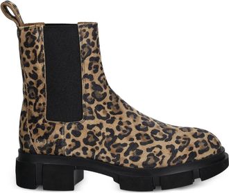 Copenhagen leopard-print lug-sole Chelsea boots - Brown