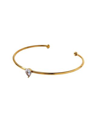 Jean Claude Stainless Steel CZ Bangle Bracelet