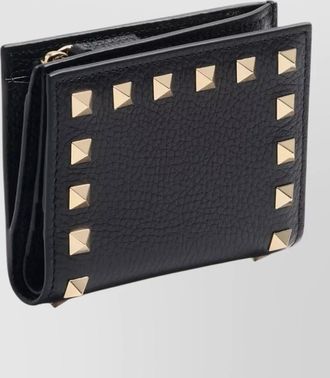 Valentino Garavani studded textured leather wallet