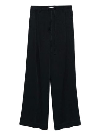 Christian Wijnants Pamir pleated drawstring palazzo pants - Blue
