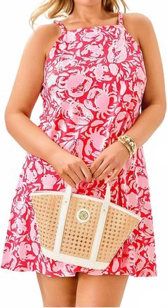 Lilly Pulitzer Kyleigh Dress In Cane Coral Crab Collab