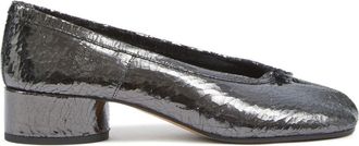 Maison Margiela Tabi 30mm leather ballerina shoes - women - Calf Leather/Calf Leather/Calf Leather - 39.5 - Grey