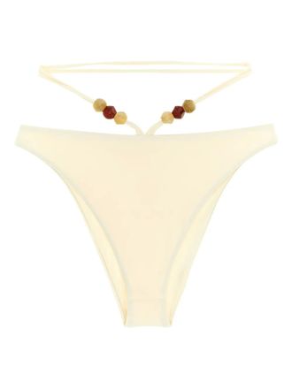 Magda Butrym RE26 beaded-detail bikini bottoms - Neutrals