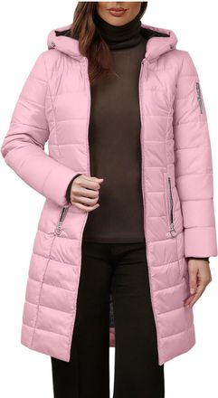 Generic Winter Jackets for Women Thick Fleece Lined Womens Coats Quilted Jackets Warm Fuzzy Waterproof Coat Padded Windproof Ladies Puffer Coats Thermal Outdo
