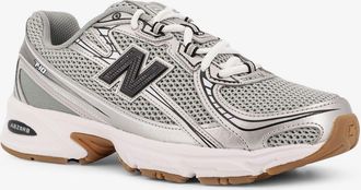 New Balance Mens Sneakers 740 Mesh Grey Leather Mesh-Leather Trainers Mesh/leather