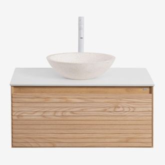 Sklum Sklum - Conjunto De Mueble De Ba&ntilde;o En Madera De Fresno Tedrik