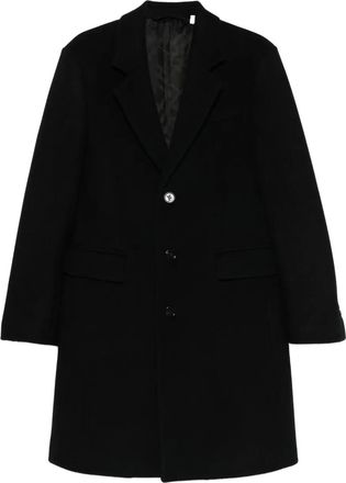 Burberry Cappotto monopetto in lana - A1189 BLACK