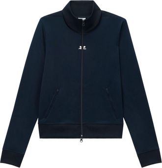 Courr&egrave;ges embroidered-logo tracksuit jacket - men - Polyester - M - Blue