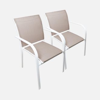 Sweeek Silla De Jard&iacute;n De Aluminio Y Textileno, Set De 2