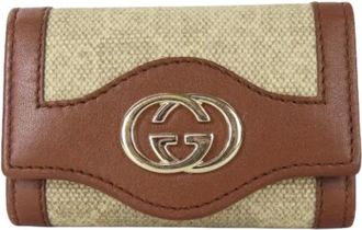 Gucci Pre-owned Wallets, female, Beige, Size: ONE SIZE Pre-owned 282432 Keycase