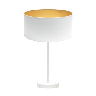 Fabrilamp Sobremesa Alto Anuska 1xe27 Blanco/blanco-oro 62x30x30 Cm