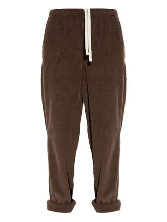 American Vintage Pantaloni a coste con coulisse - Marrone