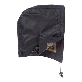 Barbour Accessoires, Dames, Blauw, ONE Size, Katoen, Marineblauwe Gewaxte Katoenen Capuchon