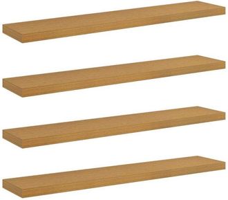 vidaXL Estante De Pared 4 Pcs Beige 120 X 23,5 X 4 Cm Vidaxl