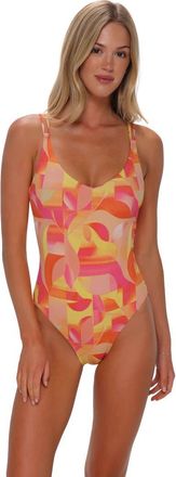 Sunsets Veronica One Piece Swimsuit in Dreamsicle Crepe at Nordstrom, Size X-Small