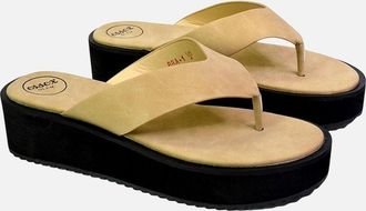 XY London Womens XY London Womens/Ladies Tammi Thong Strap Flatform Sandals - Cream - Size: 5