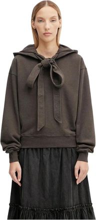 J.W.Anderson Tied Bow Hoodie - Dames - Hoodies - Bruin - S - Katoen - Hoodies & sweatvesten