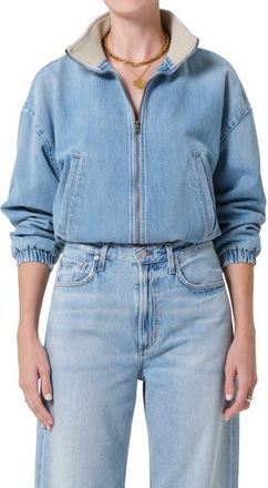 Citizens Of Humanity Bubble Denim Bomber Jacket in Marseille Light Vintage Indigo at Nordstrom, Size X-Large
