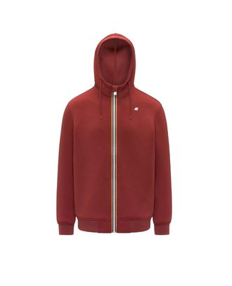 K-Way Red Zip Up Logo Hoodie