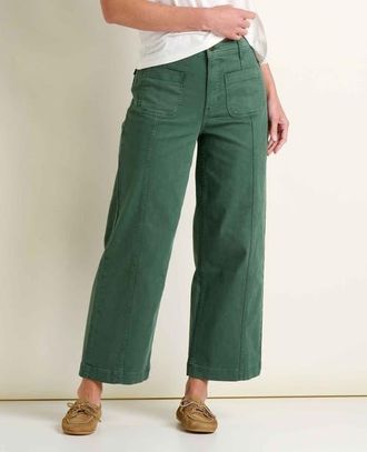 Toad & Co Womens Linden Wide Leg Pant in Cilantro at Nordstrom, Size 10 28