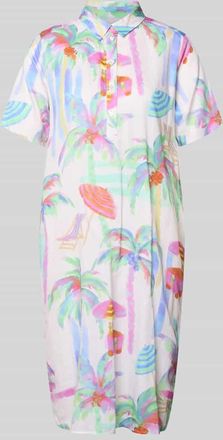 Milano Milano Italy Knielanges Hemdblusenkleid mit kurzer Knopfleiste in Offwhite, Gr&ouml;&szlig;e 36