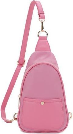 Mali + Lili Gwen Nylon & Vegan Leather Sling Bag in Mauve at Nordstrom Rack