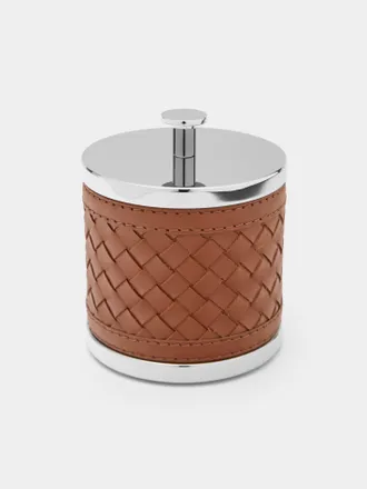 Riviere Alghero Woven Leather Low Lidded Box